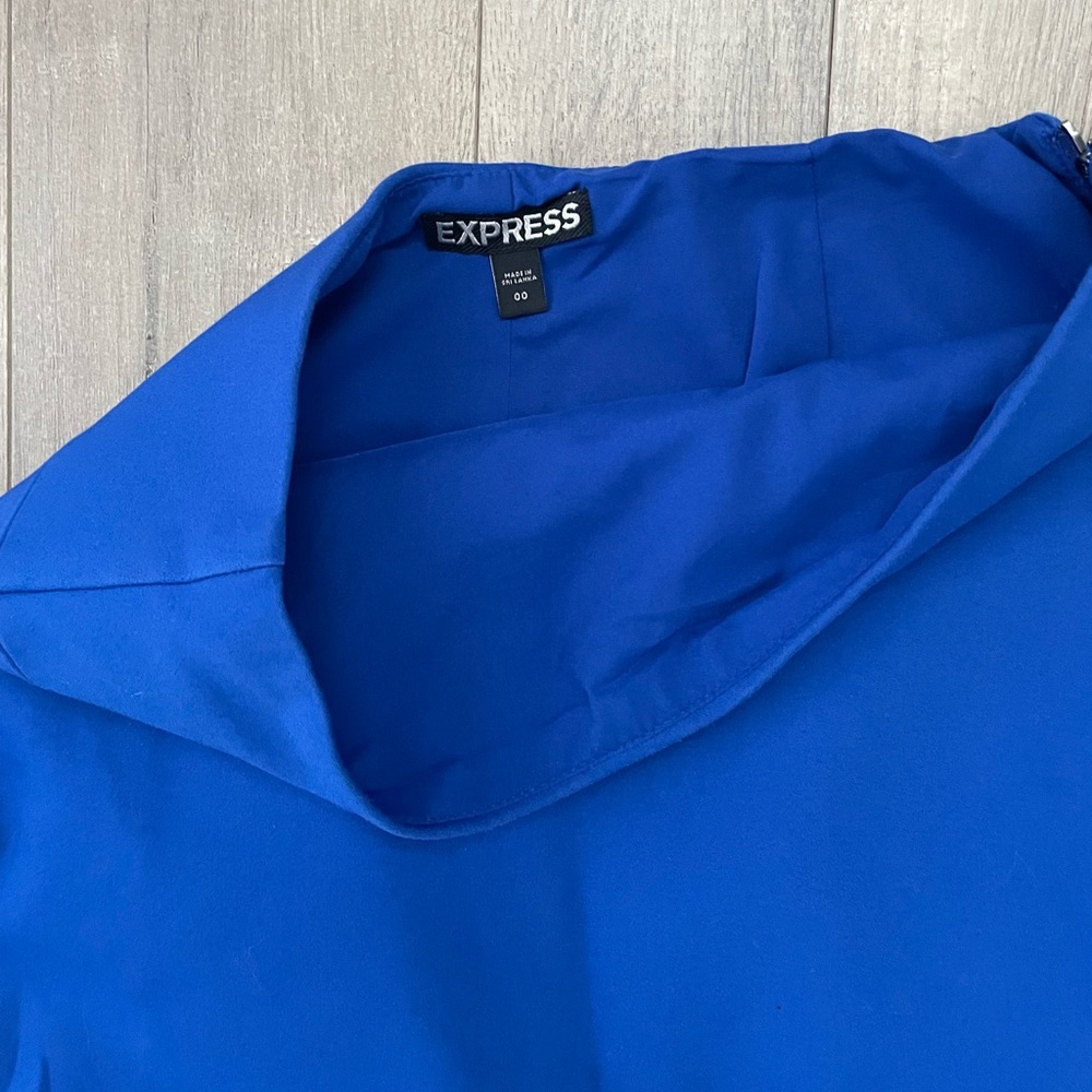 Express Stunning Royal Blue Pencil Skirt with Full Zipper - Picture 4 of 7